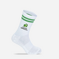 Tennis Socks MR. SOCKS white/green mit Logo Laabfrösch Art.-Nr.: L05004
