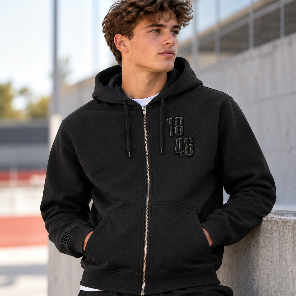 Zip-Hoodie Mixer ST/ST Stickmotiv Black-Edition I TSV Lohr