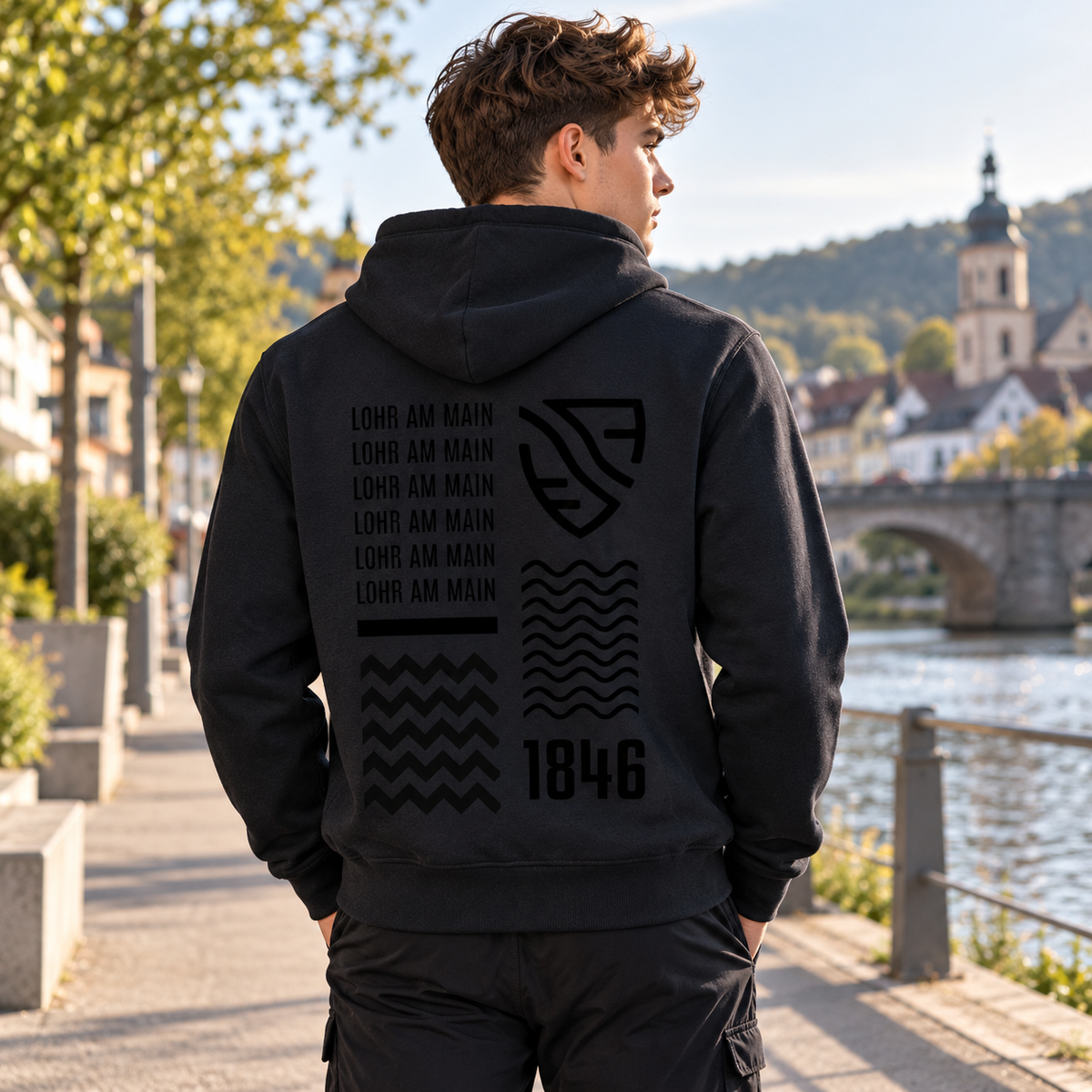 Zip-Hoodie Mixer ST/ST Stickmotiv Black-Edition I TSV Lohr